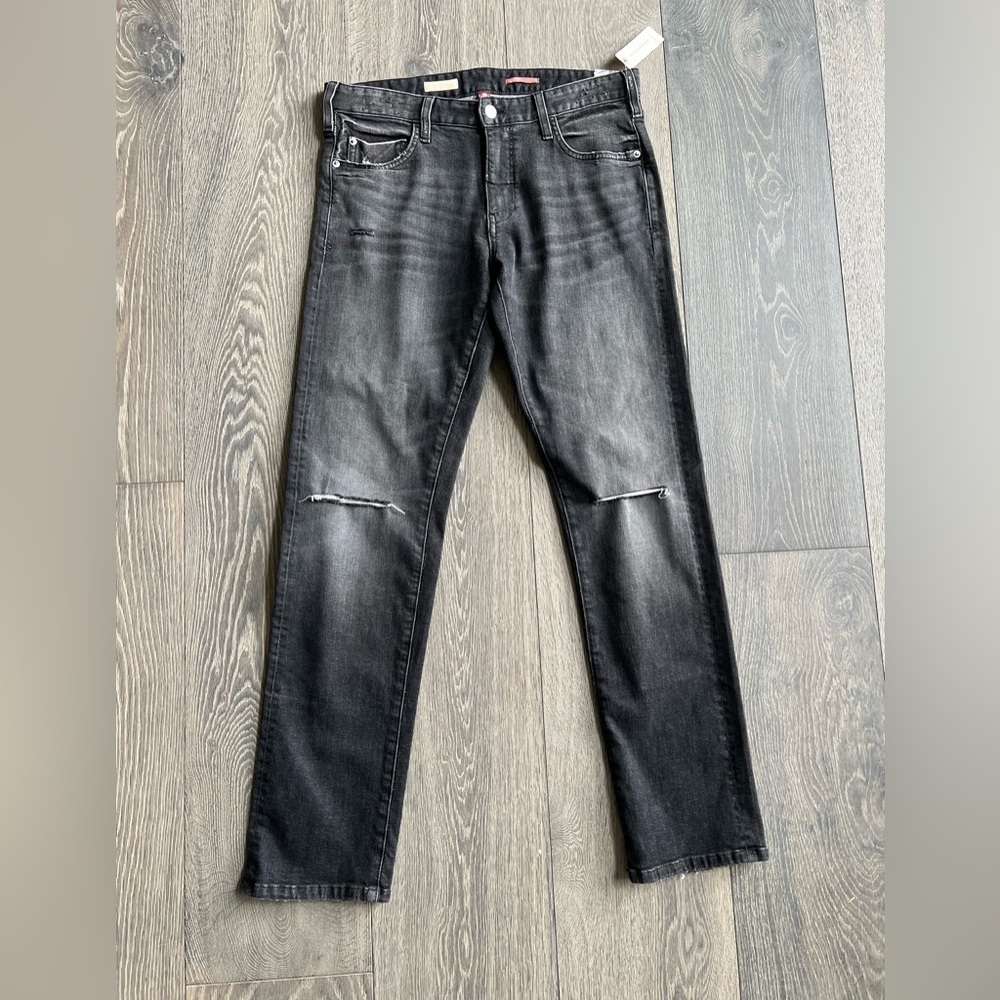 Anthropologie Pilcro Relaxed Straight Fit Jeans in Black Wash Size 28